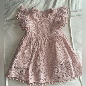 Blush Pink Lace Infant Dress
